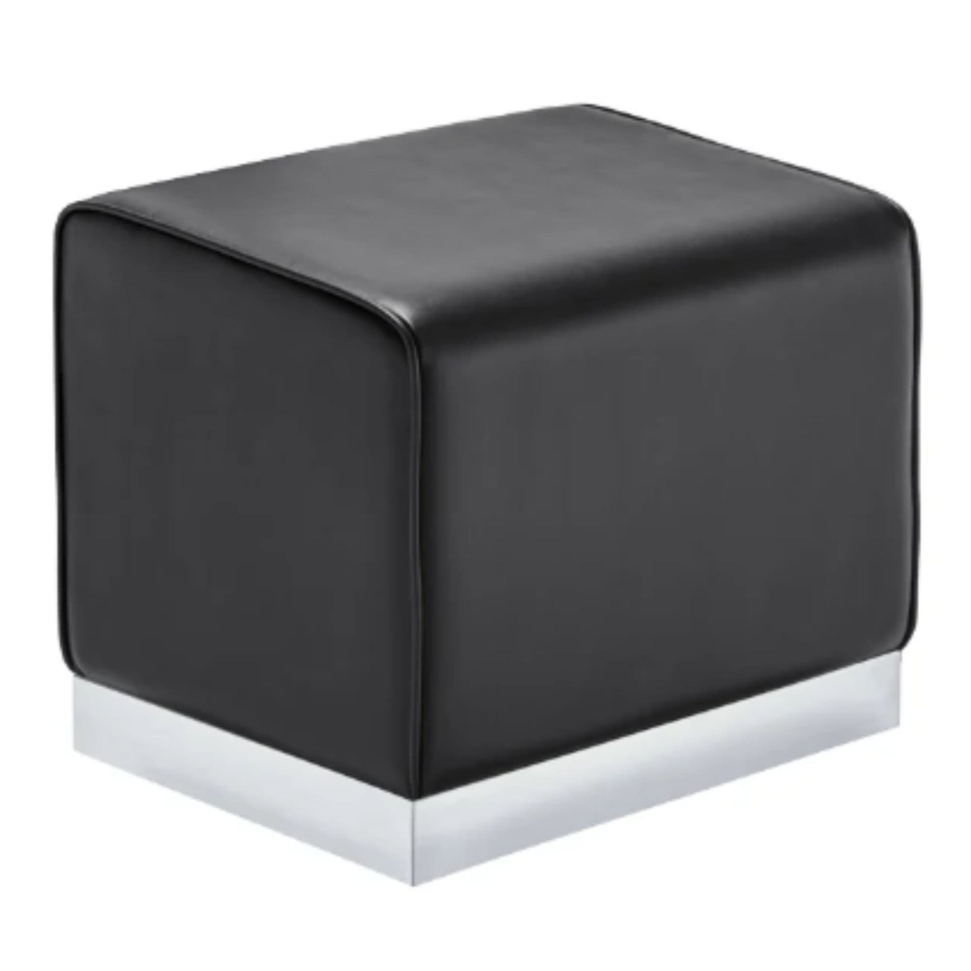 DIR Majestic Double Shampoo Chair for Salons Black Square Stool On Clean Background
