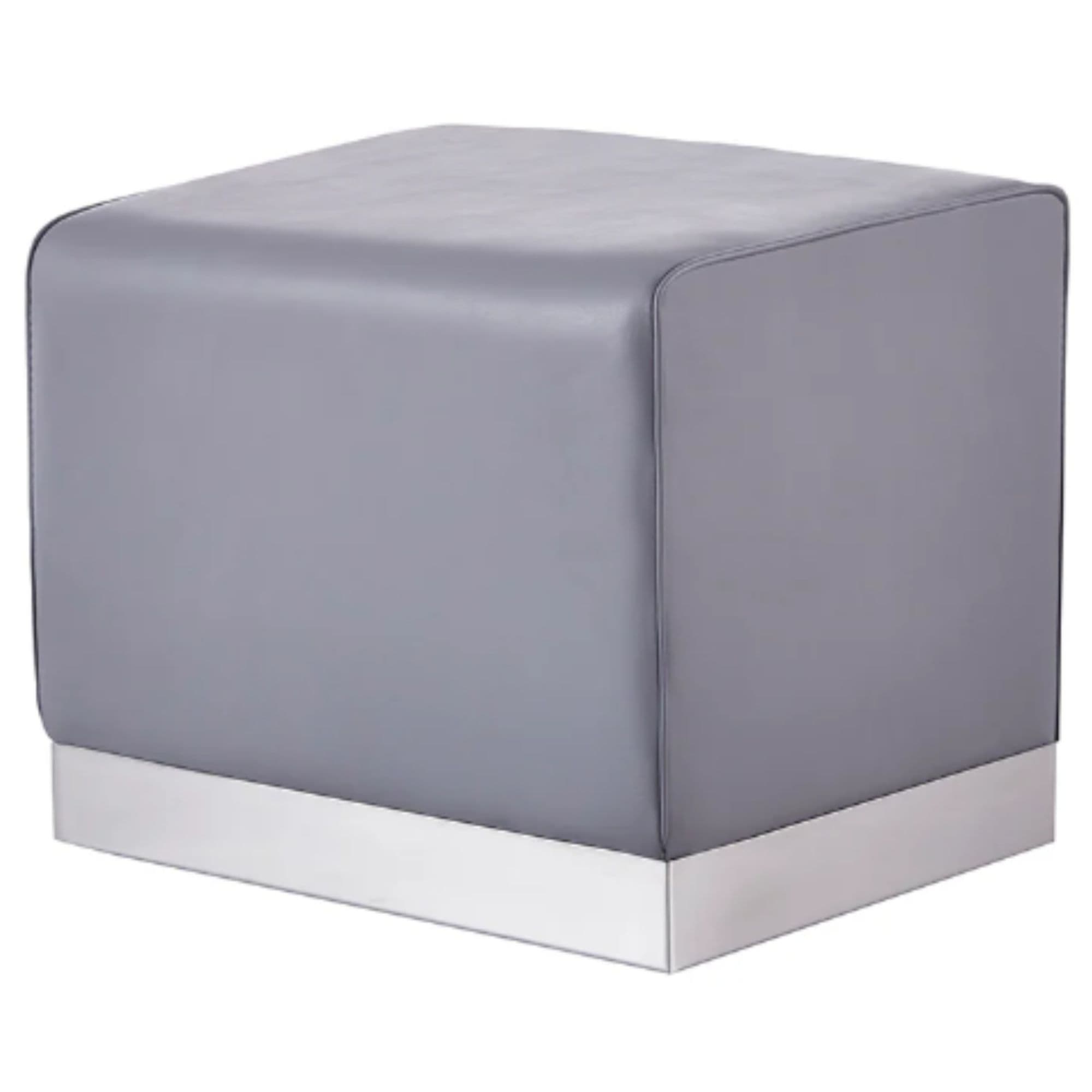 DIR Majestic Double Shampoo Chair for Salons Gray Square Stool On Clean Background