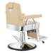 DIR Majesty Antique Barbershop Chairs Beige Variant Rear Angled View On White Background