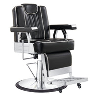 Thumbnail for DIR Majesty Antique Barbershop Chairs Black Variant Front Angled View On White Background