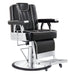 DIR Majesty Antique Barbershop Chairs Black Variant Front Angled View On White Background