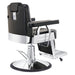 DIR Majesty Antique Barbershop Chairs Black Variant Rear Angled View On White Background