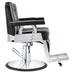 DIR Majesty Antique Barbershop Chairs Black Variant Side View On White Background
