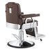 DIR Majesty Antique Barbershop Chairs Brown Variant Rear Angled View On White Background