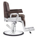 DIR Majesty Antique Barbershop Chairs Brown Variant Side View On White Background