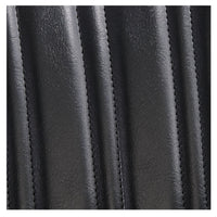 Thumbnail for DIR Majesty Antique Barbershop Chairs Close-Up View Of Black Upholstery With Vertical Stitching