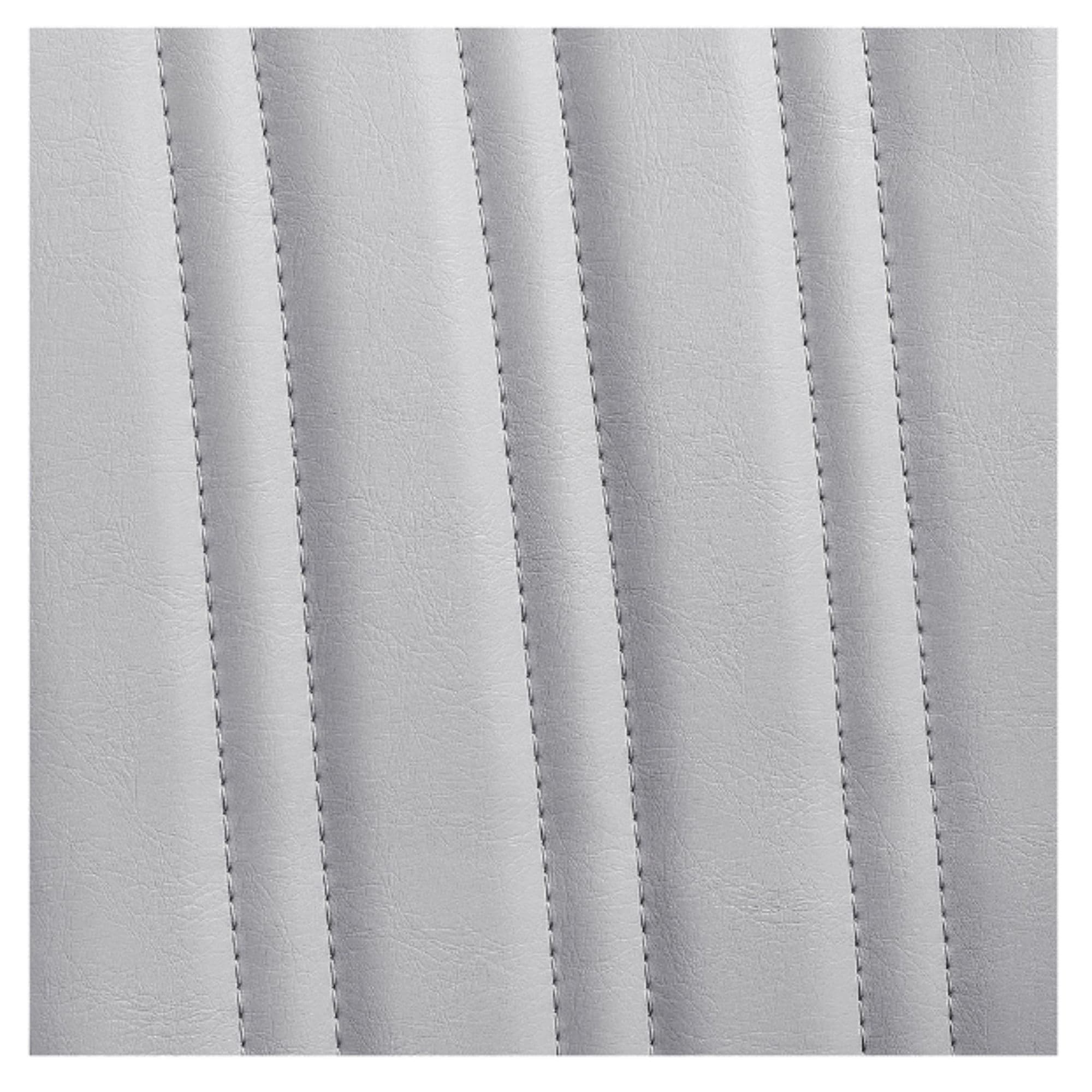 DIR Majesty Antique Barbershop Chairs Close-Up View Of Gray Upholstery With Vertical Stitching