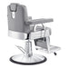 DIR Majesty Antique Barbershop Chairs Gray Variant Rear Angled View On White Background