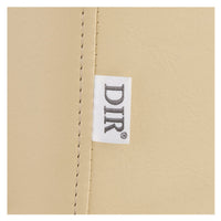 Thumbnail for DIR Majesty Vintage Style Barber Chair Close-Up View Of Beige Upholstery With Brand Name