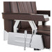 DIR Majesty Vintage Style Barber Chair Close-Up View Showing Brown Upholstered Armrest And Metallic Side Detail