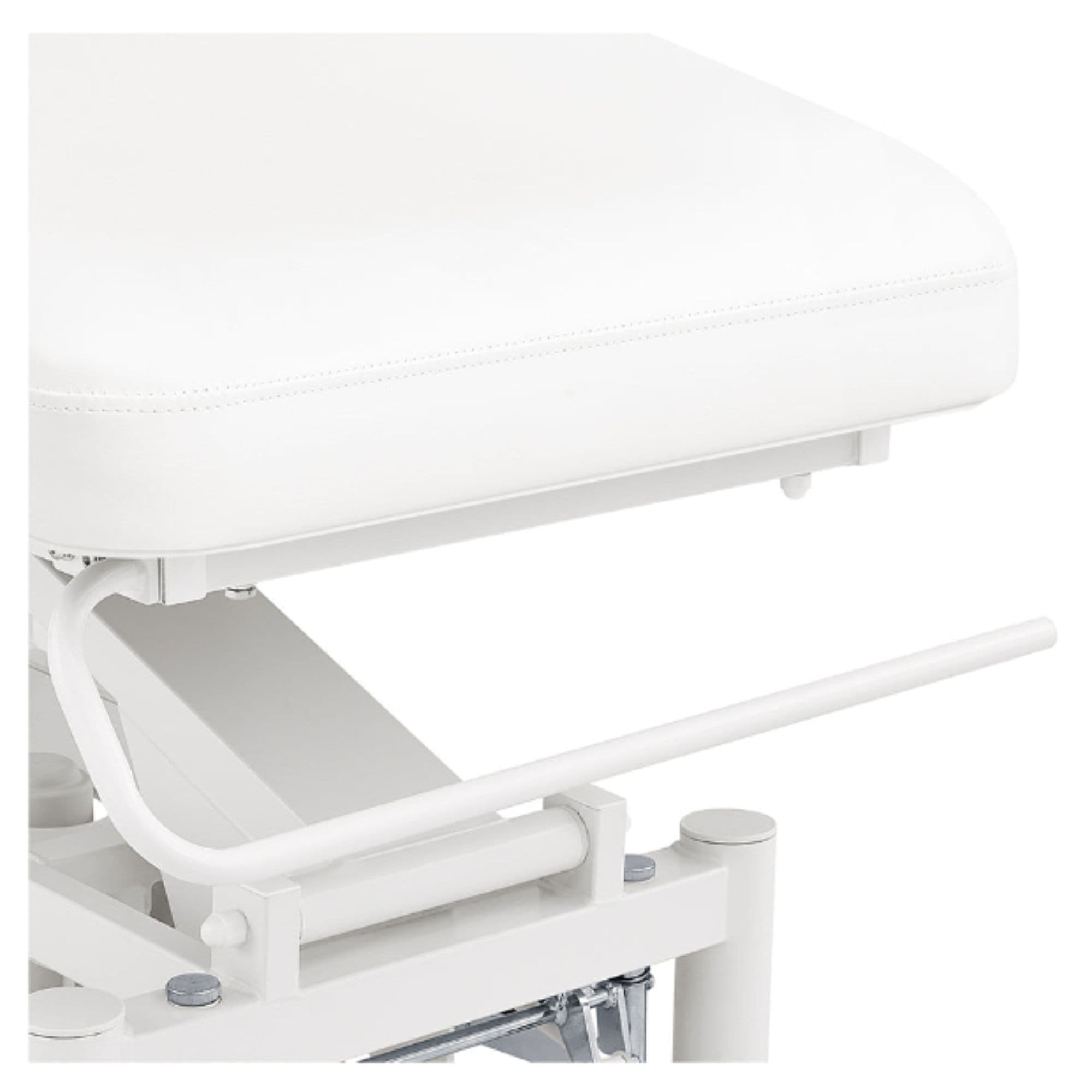 DIR Mar Egeo 2-Motors Electric Medical Spa Treatment Bed Close-Up View Of Paper Towel Holder And Upholstered White Edge