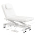 DIR Mar Egeo 2-Motors Electric Medical Spa Treatment Bed White Variant With Foot Control And Headrest Cushion On White Background