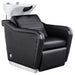 DIR Marvel Shampoo Backwash Unit with Massage Black Front Angled View Of White Single Shampoo Wash Station