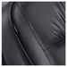 DIR Maximus Rotating Shampoo Bed for Salons Close-Up View Of Black Upholstery With Brand Name