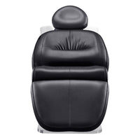 Thumbnail for DIR Maximus Spa Salon Reclining Shampoo Bed with Rotating Seat Black Front View With Headrest On White Background