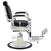 DIR Mikado Barber Chair Vintage Black Variant Side View On White Background