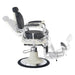 DIR Mikado Barber Chair Vintage Black Vintage Variant Side View Demonstrating Swing Adjustment On White Background