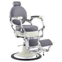 Thumbnail for DIR Mikado Barber Chair Vintage Gray Variant Front Angled View On White Background