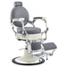 DIR Mikado Barber Chair Vintage Gray Variant Front Angled View On White Background