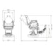 DIR Mikado Barber Chair Vintage Product Dimension Diagram
