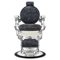 Thumbnail for DIR Mikado Classic Vintage Barbershop Chair Black Vintage Variant Front View On White Background