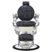 DIR Mikado Classic Vintage Barbershop Chair Black Vintage Variant Front View On White Background