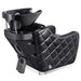DIR Minervah Massage Backwash Unit Black Rear View Of Black Single Shampoo Wash Station With White Clean Background