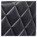 DIR Minervah Massage Backwash Unit Close-Up View Of Diamond Stitched Black Upholstery