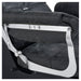DIR Mochilagon Salon Shampoo Chair Close-Up View Of Chrome Armrest Frame And Black Upholstered Seat Cushion With Brand Name