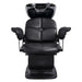 DIR Mochilagon Salon Shampoo Chair with Adjustable Seat Black Front View Of Black Single Shampoo Wash Station With Clean White Background