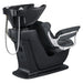 DIR Mochilagon Salon Shampoo Chair with Adjustable Seat Black Rear Angled View With Black Sink