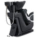 DIR Mochilagon Salon Shampoo Chair with Adjustable Seat Black Rear Angled View With Sink Assembly