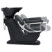 DIR Mochilagon Salon Shampoo Chair with Adjustable Seat Black Side View Of Black Single Shampoo Wash Station With Chair Adjustment