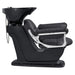 DIR Mochilagon Salon Shampoo Chair with Adjustable Seat Black Side View Of Black Single Shampoo Wash Station With Clean White Background