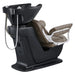 DIR Mochilagon Salon Shampoo Chair with Adjustable Seat Brown Rear Angled View With Black Sink