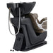 DIR Mochilagon Salon Shampoo Chair with Adjustable Seat Brown Rear Angled View With Sink Assembly