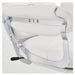 DIR Mochilagon Salon Shampoo Chair with Adjustable Seat Close-Up View Of Upholstered Backrest And Armrest Design With Brand Name