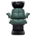 DIR Mochilagon Salon Shampoo Chair with Adjustable Seat Green Front View Of Black Single Shampoo Wash Station