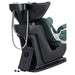 DIR Mochilagon Salon Shampoo Chair with Adjustable Seat Green Rear View Of Black Single Wash Sink Assembly