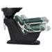 DIR Mochilagon Salon Shampoo Chair with Adjustable Seat Green Side View Of Black Single Shampoo Wash Station With Chair Adjustment