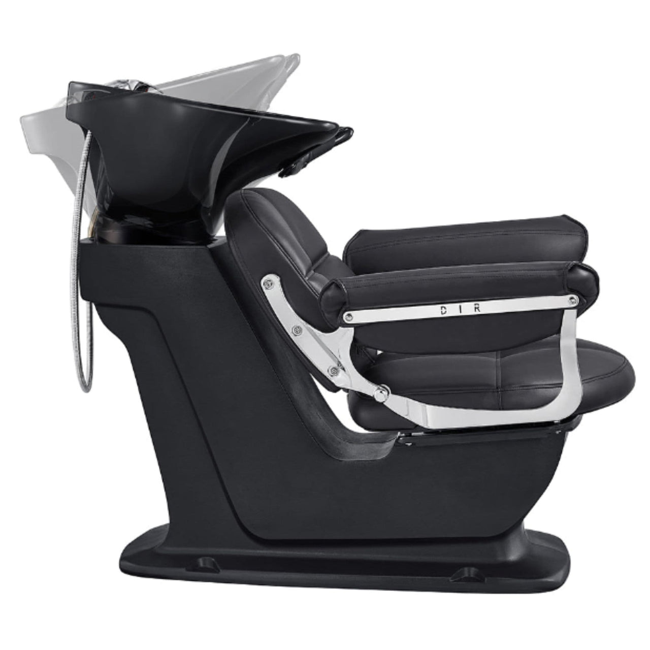 DIR Mochilagon Salon Shampoo Chair with Adjustable Seat Side View With Black Single Shampoo Wash Station