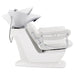 DIR Mochilagon Salon Shampoo Chair with Adjustable Seat White Side View Of White Single Shampoo Wash Station With Adjustment Demo