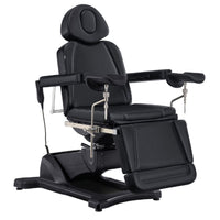 Thumbnail for DIR Pavo 4-Motor Gynecology Exam Chair with Stirrups Black Front Angled View On White Background