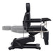 DIR Pavo 4-Motor Gynecology Exam Chair with Stirrups Black Side View Demonstrating Recline Adjustment Range On White Background