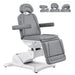 DIR Pavo 4-Motor Swivel Spa Treatment Bed Gray Variant Front Angled View With Adjustable Headrest Options On White Background