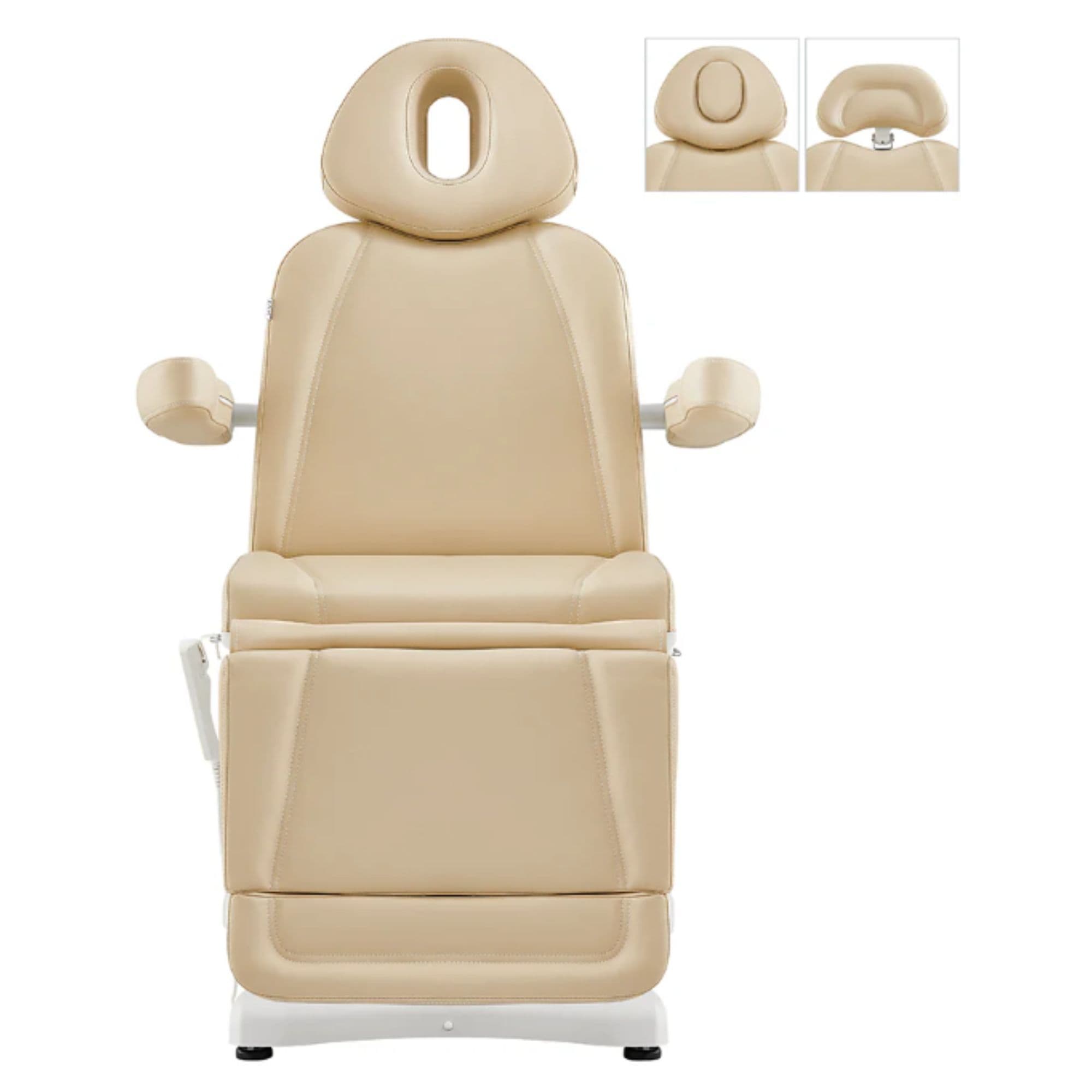 DIR Pavo 4-Motors Swivel Medical Spa Treatment Table Beige Variant Front View On White Background