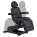DIR Pavo 4-Motors Swivel Medical Spa Treatment Table Black Variant Front View Showing Adjustable Rotation On White Background
