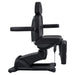 DIR Pavo 4-Motors Swivel Medical Spa Treatment Table Black Variant Side View Showing Swing-Away Armrest Position On White Background