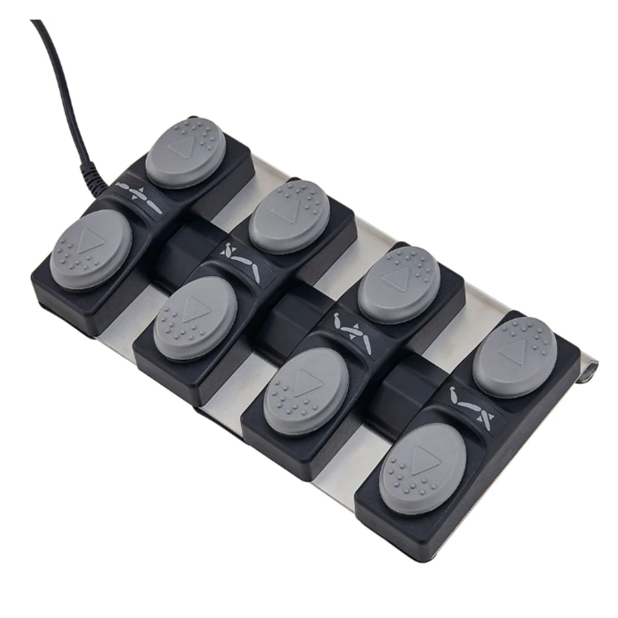 DIR Pavo 4-Motors Swivel Medical Spa Treatment Table Close-Up View Of Foot Control For Black Variant