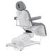 DIR Pavo 4-Motors Swivel Medical Spa Treatment Table Gray Variant Rear View With Remote Control On White Background